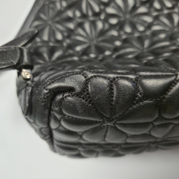 Kate Spade Black and Gold Bloom Quilted Backpack Purse - Picture 8 of 16